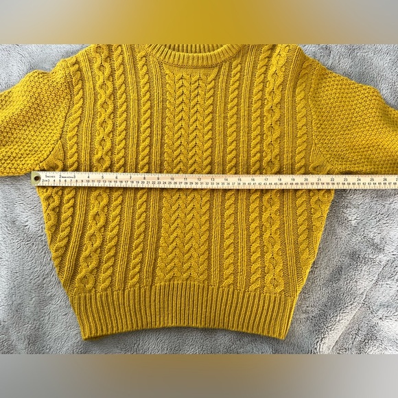 Workshop Republic Clothing Wool Blend Knit Sweater Sz XS yellow Round Neck - Picture 7 of 8